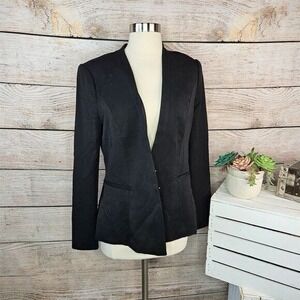 NWT White House Black Market Seasonless Black Blazer Size 6 Tailored Workwear